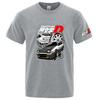 Initial D JDM Car Illustration Logo Print 2025 Hot Sale Unisexs Summer Breathable Comfortable Solid Color High Quality TShirt