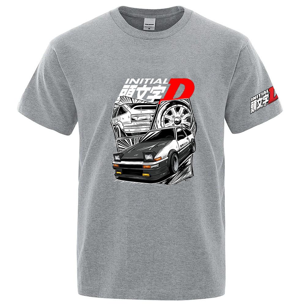 Initial D JDM Car Illustration Logo Print 2025 Hot Sale Unisexs Summer Breathable Comfortable Solid Color High Quality TShirt