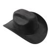 New western cowboy hat men's and women's wide-brimmed top hat bull head rivet belt buckle sun hat