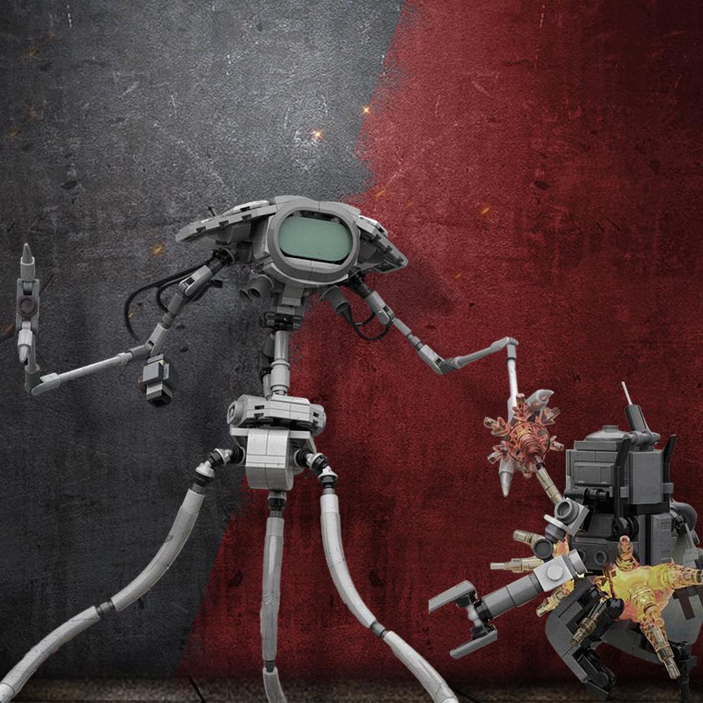 MOC-157354 Science Fiction Wojna Światów Marsjańska Maszyna Bojowa Klocki Obcy Robot Klocki Zabawki Prezenty Urodzinowe