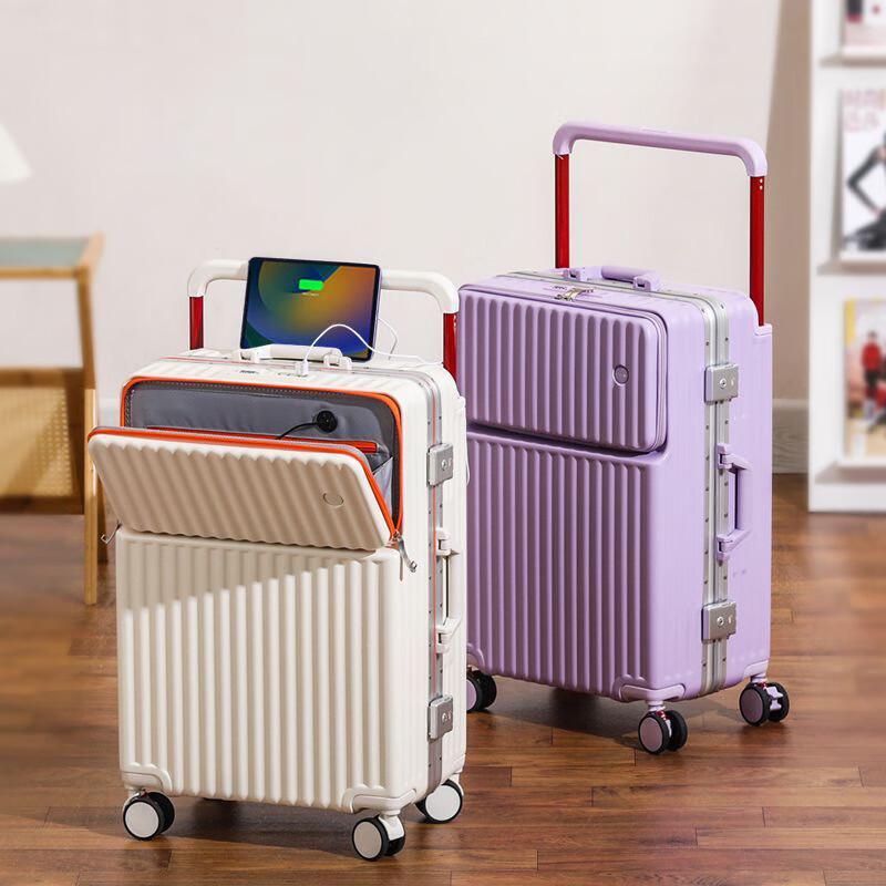 SWICKY 841 Multi-functional Front-Opening Aluminum Frame Luggage