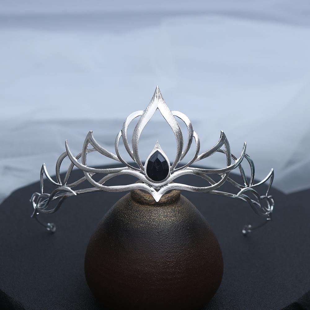 Gothic Halloween Niche Fashion Black Spider Ladies Alloy Diamond Crown Easter Dark Festival Headwear Witch Party Decoration