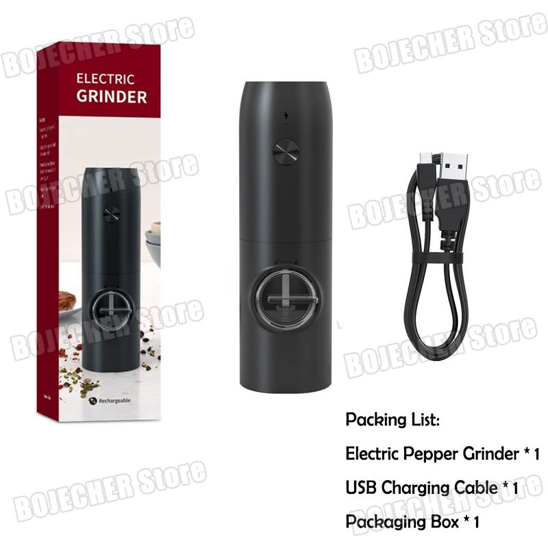 

Электрическая мельница для перца Перезаряжаемая Автоматическая Мельница для соли и перца Специй Регулируемая степень помола С LED-подсветкой Кухонные инструменты