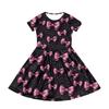 Girl Summer Dress Color & Print Short Sleeve Dress With Pocket Casual Dress Shorts Sleeve Party Dress Easter Day