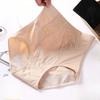 Women's High-Waisted Postpartum Tummy Control Ice Silk Butt Lifting Triangle Panties Waist Trainer Body Shaping Abdomen-Slimming Strong