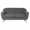 DKD Home Decor 2 Seater Sofa DKD Home Decor 8424001799428 Grey Multicolour Natural Wood Rubberwood Scandi 146 X 72 X 82 Cm