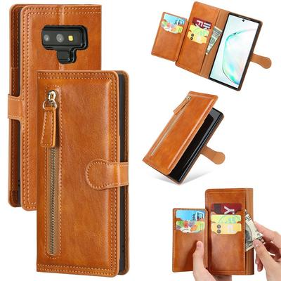 For Samsung Note 9 Leather Zipper Flip Wallet Case for Samsung Galaxy Note9 Note 9 SM-N960F/DS Card Holder Stand Cover GalaxyNote9