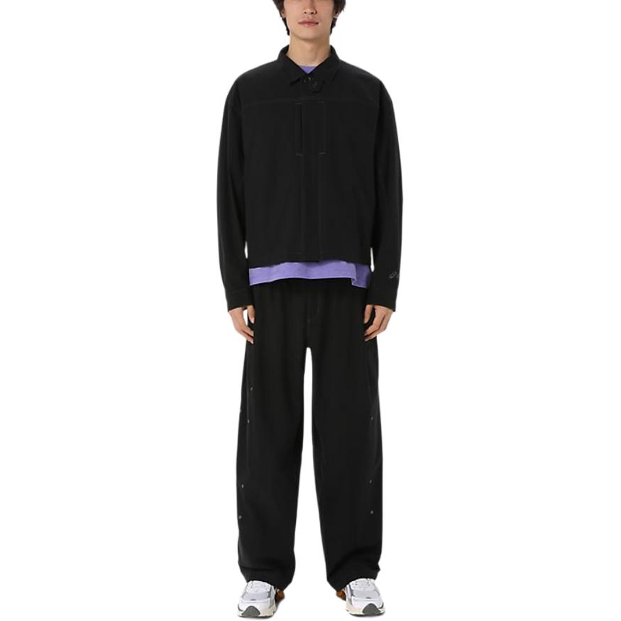 Asics Sports Lifestyle Series Solid Color Fashion Simple Durable Outdoor Work Casual Pants Unisex Pants Black 2203A308-001
