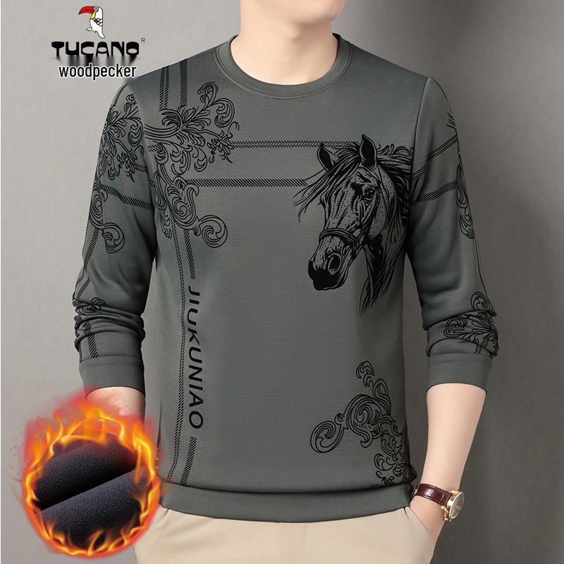 Woodpecker Men s 2024 Long-Sleeve Zipper Stand Collar Hoodie M