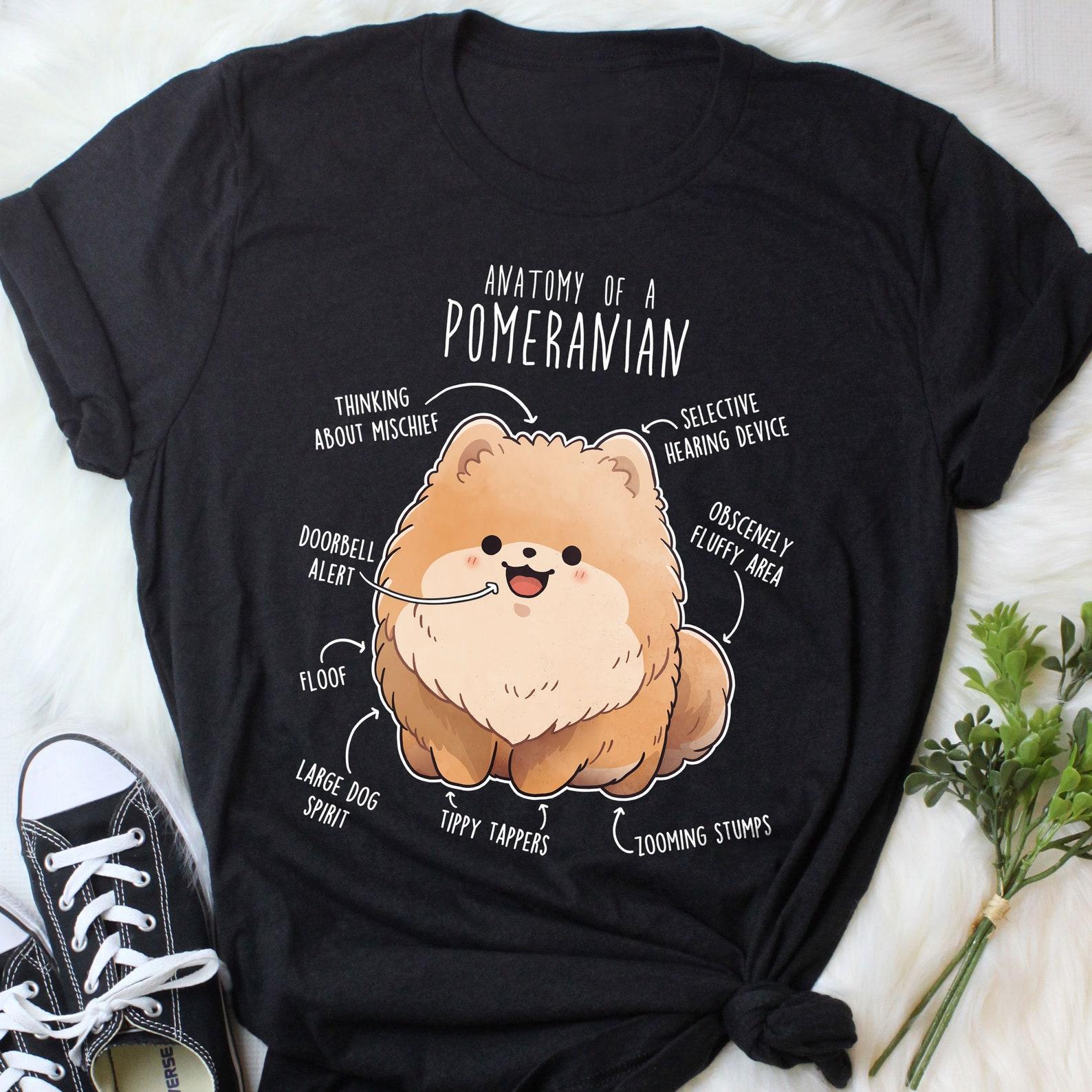 Orange Pomeranian Shirt, , Funny Dog Lover Gift, Cute Pom T-shirt, Pomeranian Tshirt, Pet Tee, Pomeranian Mom, Dog Dad, Dog Anatomy 120