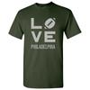 Philadelphia Love Football - Sports City Pride Tailgating T -Shirt - Forest