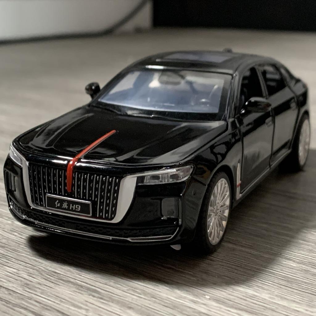 1:32 Hong Qi H9 Alloy Metal Diecast Model Car Car Central Control Ornament Miniature Metal Vehicle Trendy Auto Accessory & Small