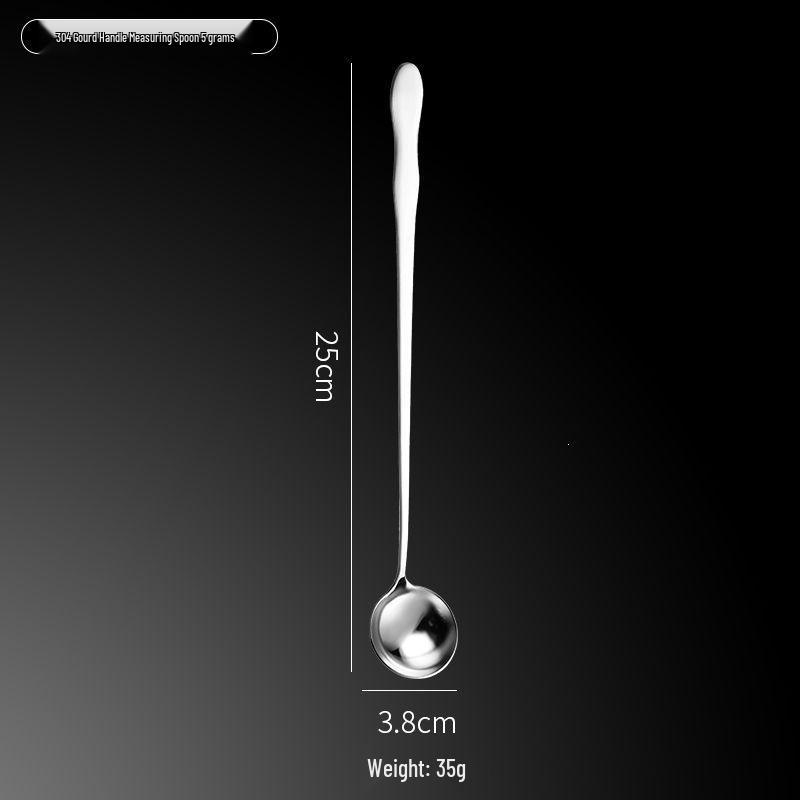304 Stainless Steel Long Handle Stirring Spoon - Ideal for Ice, Coffee, Milk Tea, Honey, and Seasoning.