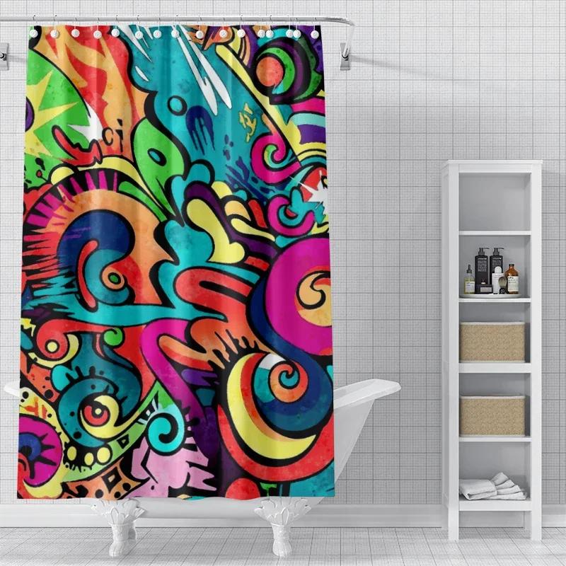 Home Shower Curtains for Bathroom Waterproof Fabric Modern Nordic Style Bathroom Curtains Shower Curtain