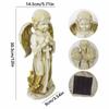 Solar Powered Resin Praying Angel Figurine Praying Pose Memorial Angel  Porch Decoration