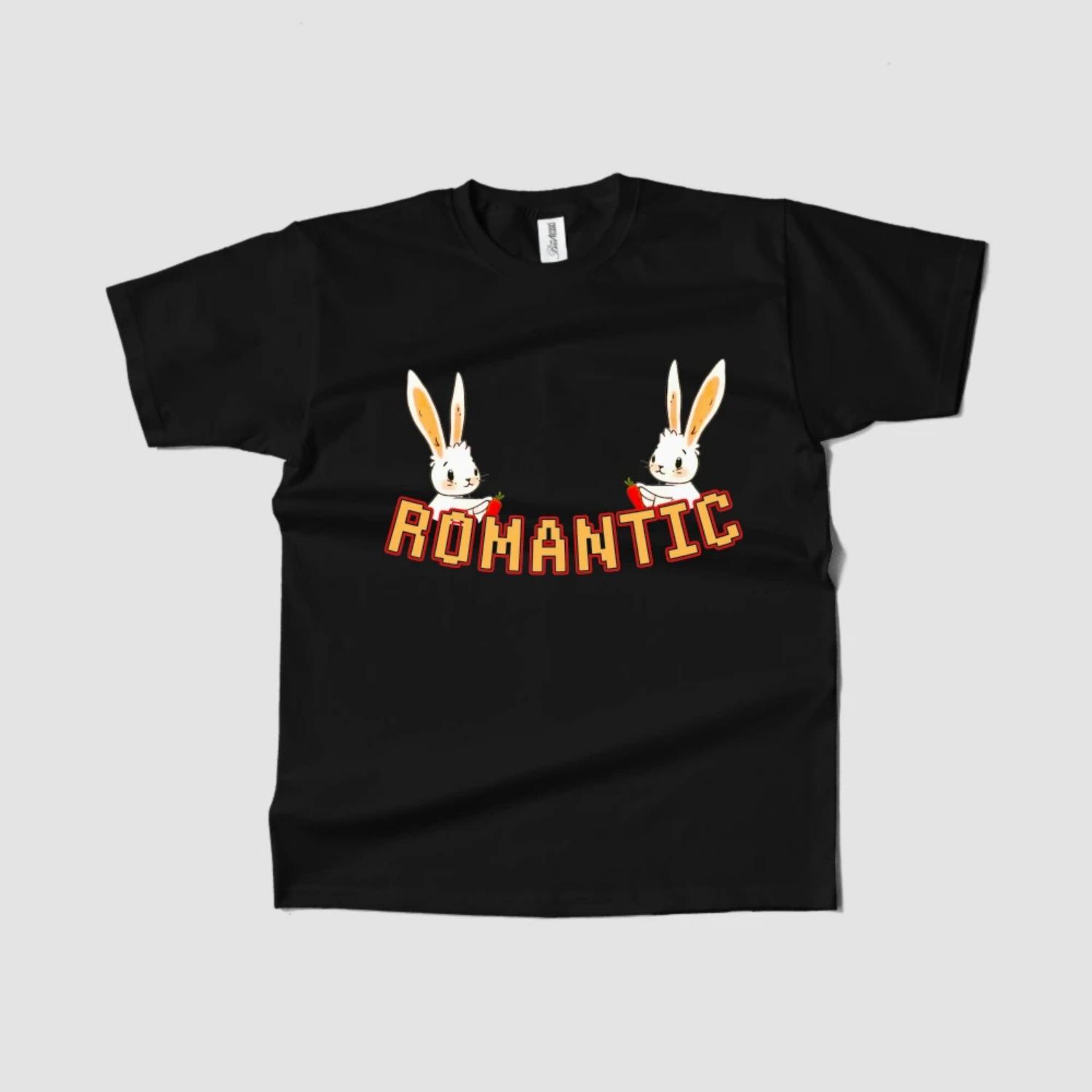 

Women s T-Shirt Romantic Graphic Design Short Sleeve Round Neck Trendy 2023 Fast Shipping S чёрный