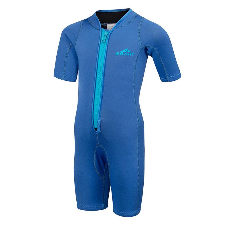 Kids' Sun Protection Long Sleeve One-Piece Swimsuit for Girls & Boys - Quick-Drying Diving Suit