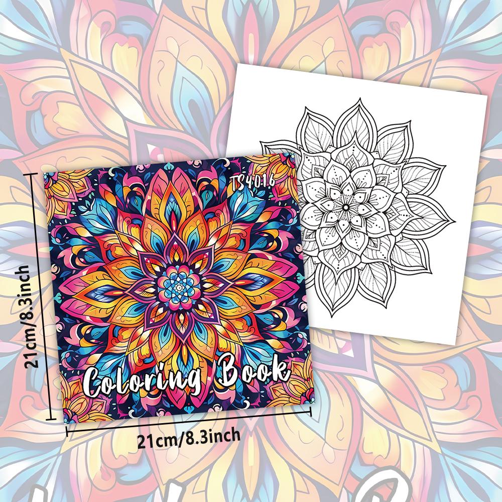 1pc,Teen Colouring Book - 30 Sheet Spiral Colouring Book, 8.3x 8.3 Inches, 100gsm Thick Paper, Christmas, Halloween Gift