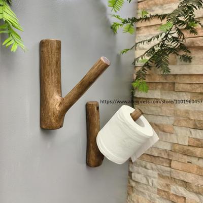 Solid Wood Creative Tissue Holder Pure Hand-Polished Paper Towel Holder