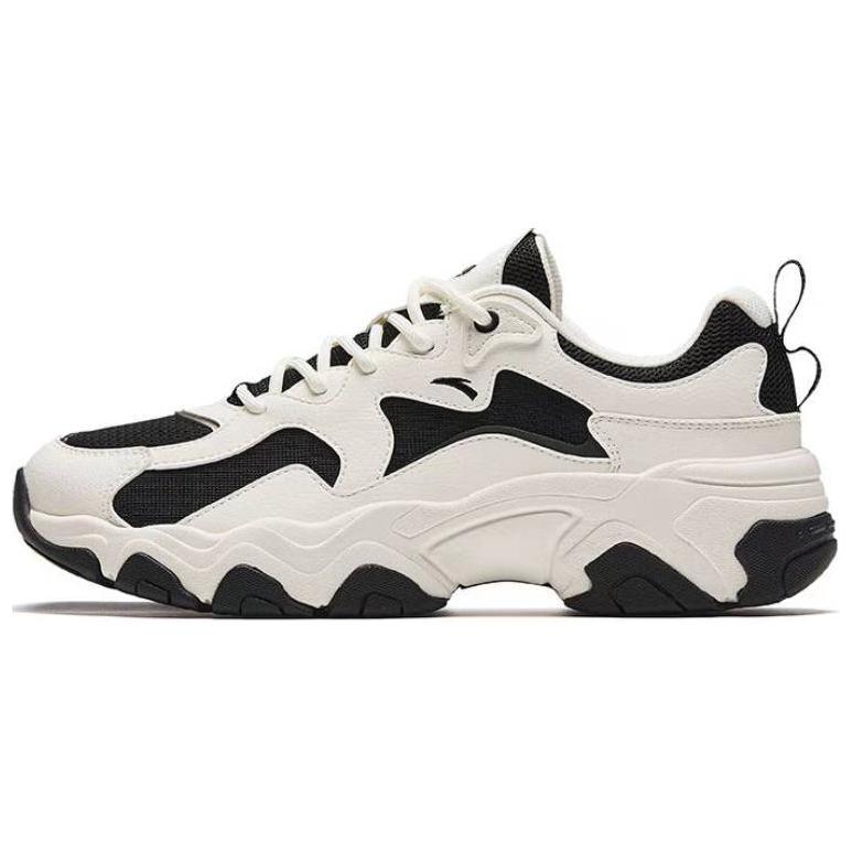 Anta Starry Sea Thick Sole Height Increasing Low Top Casual Shoes Men sneakers White Black 912428807-3