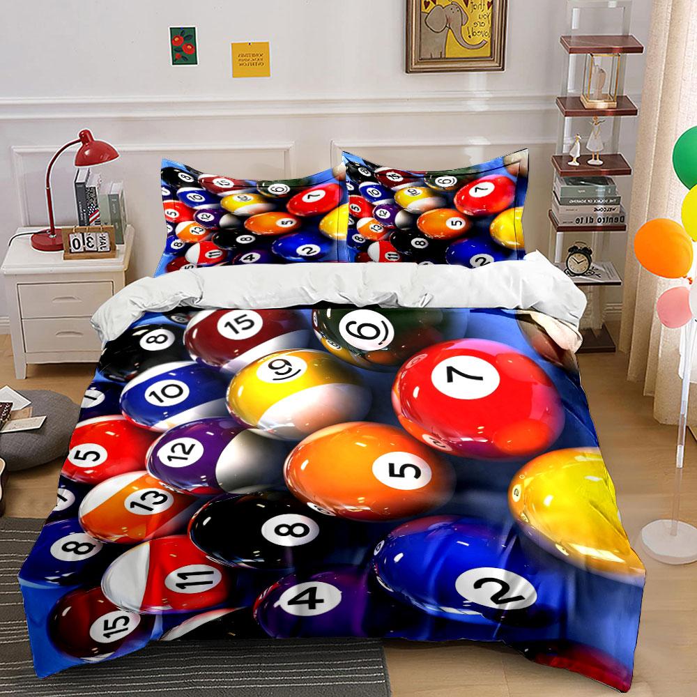 Pool Table Accessories Set Multiple Sizes Kid'S And Adults' Bedroom Exquisite 3Pc Bedding Set, Gift