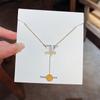 Korean 18K Gold Titanium Steel Women's Clavicle Necklace - Versatile, High-End, Non-Fading Temperament Choker.
