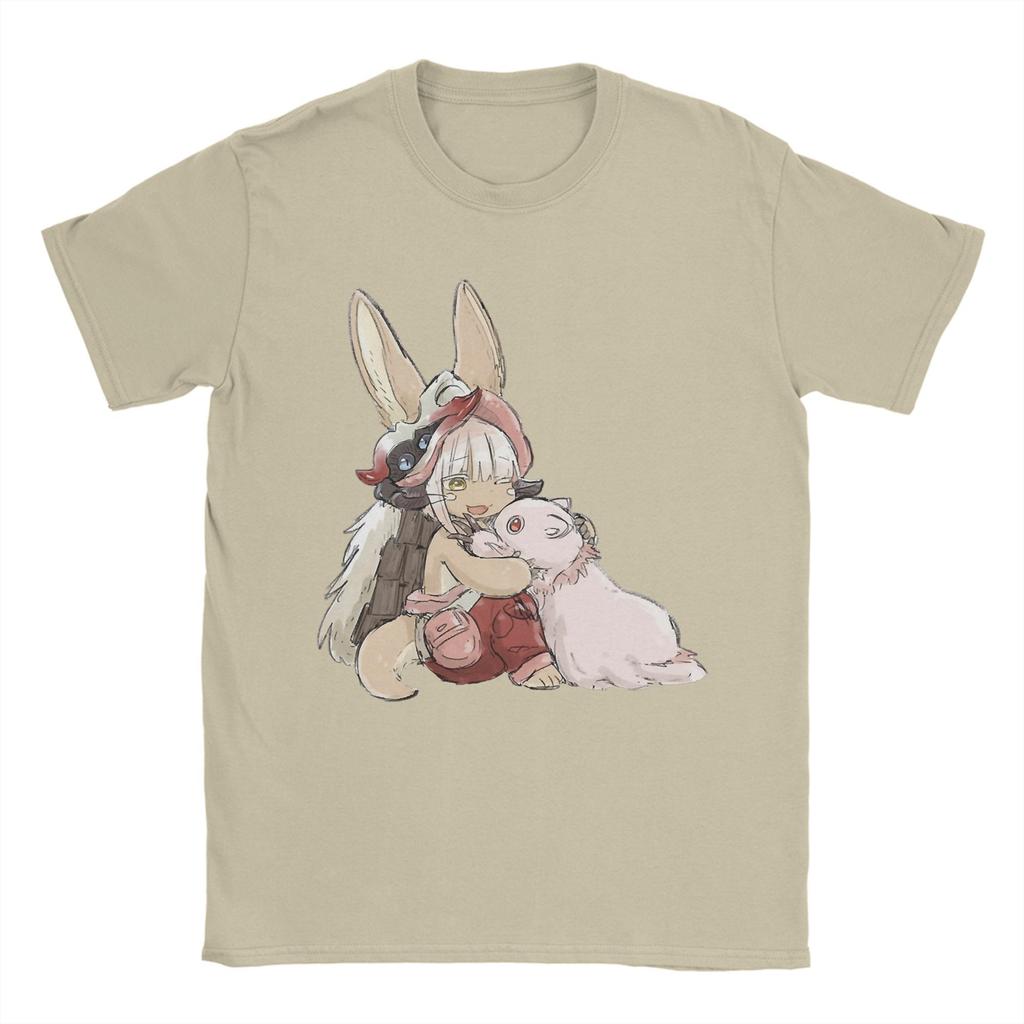 Brown Made in Abyss T-Shirt Summer Harajuku T Shirts Men 100 Cotton Crewneck 4XL 5XL 6XL Tees Short Sleeve Y2K Casual Tops