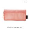 Breathable Mesh Zipper Storage Pouch Visible Large Capacity For Stationery Cosmetics Cables Travel