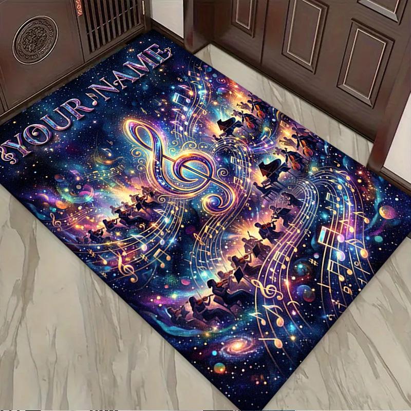 Name Custom Music Carpet Rug for Living Room Bedroom Home Sofa Decoration,Kids Play Non-slip Floor Mat