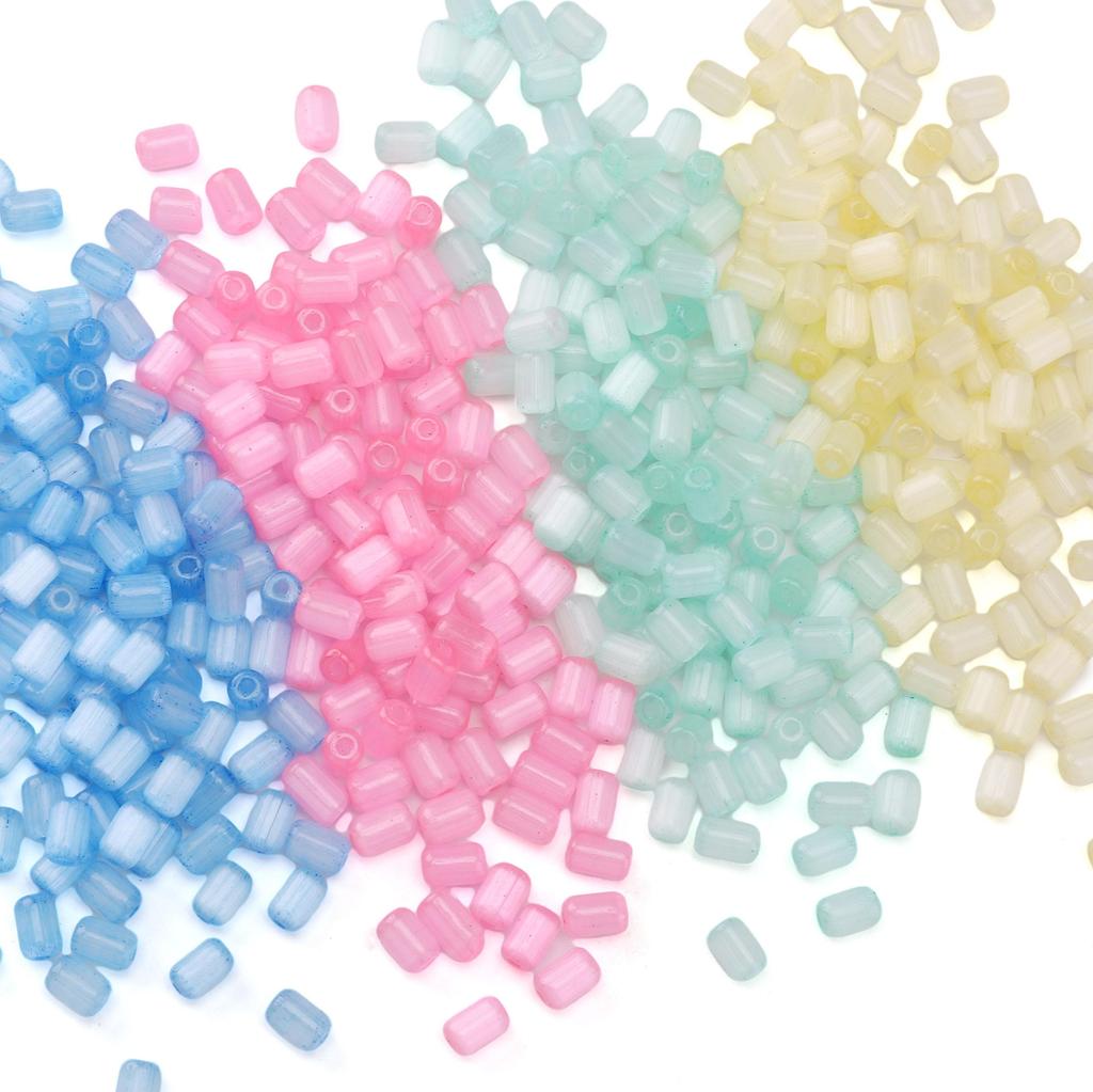 60Pcs Glass Seed Beads Cat Eye Jujube Shaped Beads DIY Bracelet Necklace For Jewelry Making Accessories