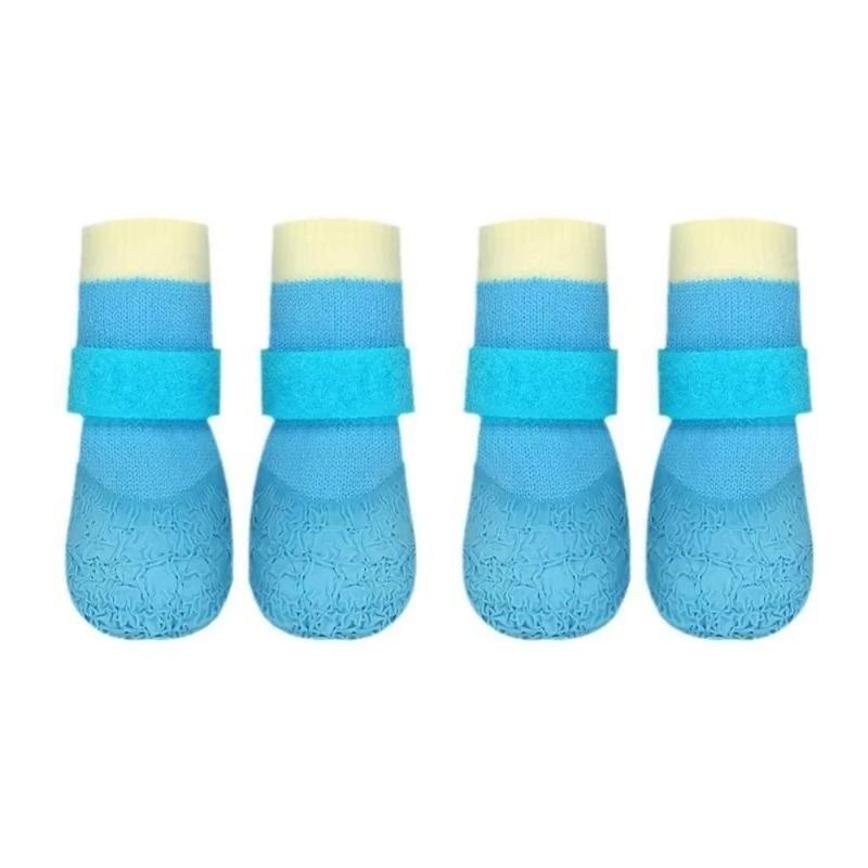 4Pcs/Set Non-slip Dog Shoes Waterproof Pet Boots Cute Puppy Mesh Shoes Pet Supplies