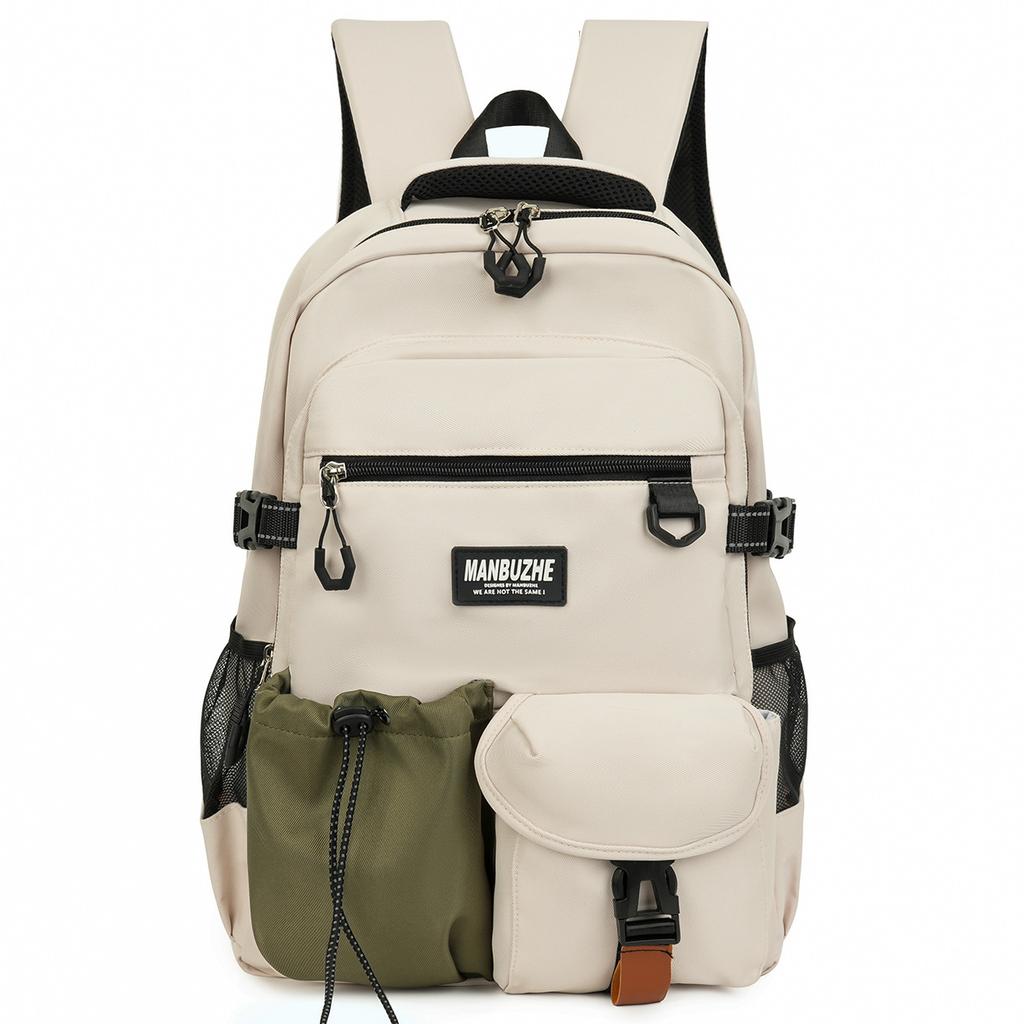Trend Tooling Style Couple Backpack Lightweight Versatile Middle School Student School Bag Large Capacity Computer Travel Backpack