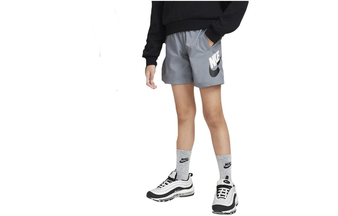 Nike Kids  Apparel Sportswear Woven Shorts Kids  Smoke Gray FN8756-084 XL