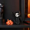 Exquisite Skull Model Mini Grim Reaper Statue, 3D Printed Pumpkin Figurine, Car Interior Accessory Cute Gothic Dashboard for Office Desk, Home