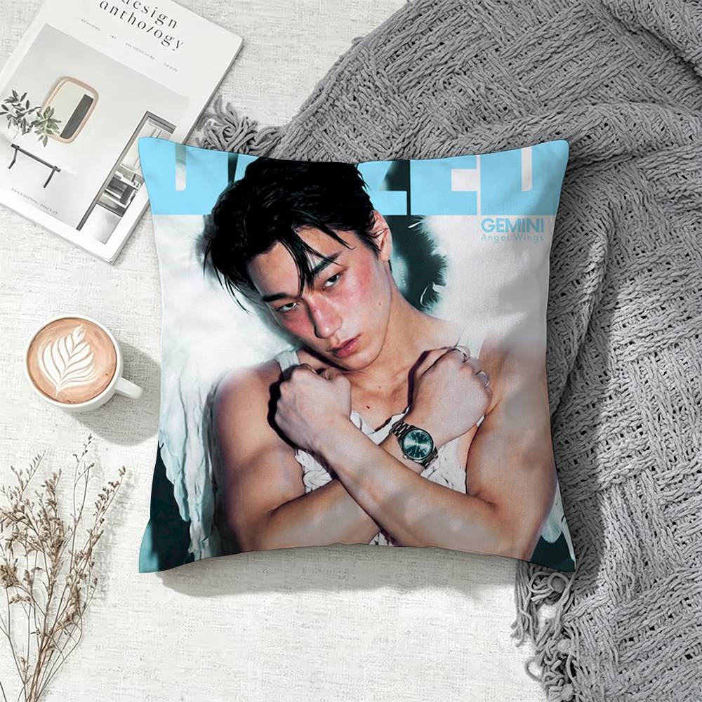 Choi S-San A-Ateez Square Pillow Case Multi Sizes For Car Home Bedroom Decor Custom Valentine Gifts