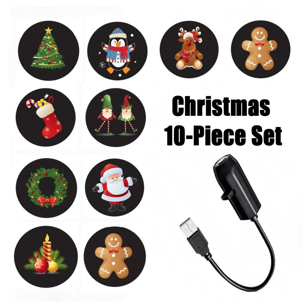 5V USB Powered Christmas Projection Lamp Projector Lamp Atmosphere Creation Space Projector LED Light Ceiling Projection