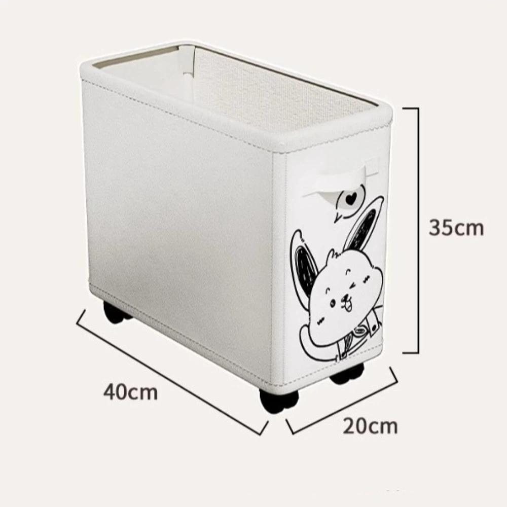 Oxford Cloth Foldable Storage Basket Space Saving with Wheels Multifunctional Corner Shelf Large Capacity Storage Rack