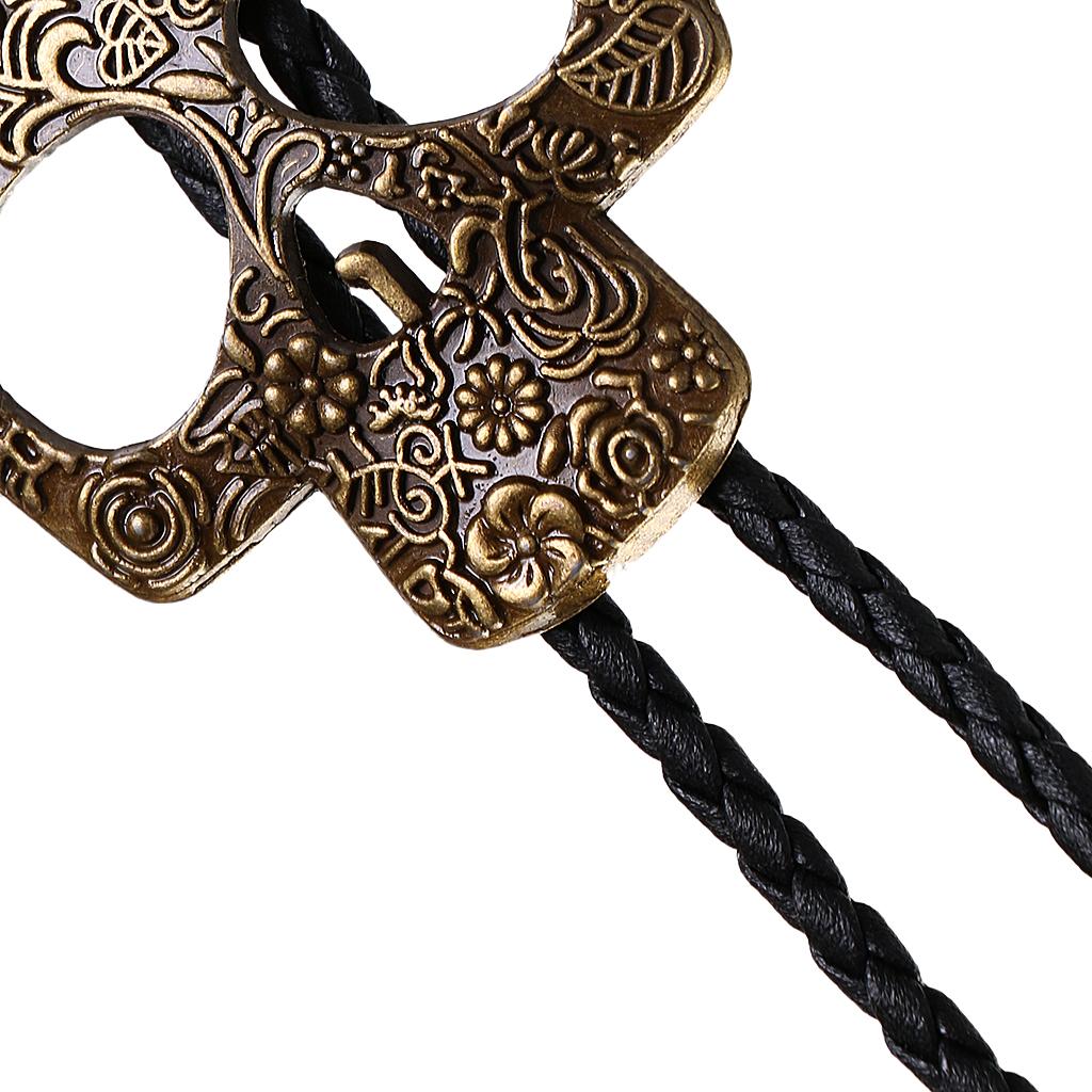 Skeleton Head Personality Bolo Tie Stickpin Shirt Tie Mens Fashion Western Bolo Tie Collar Rope Fashion Tribe Ornaments