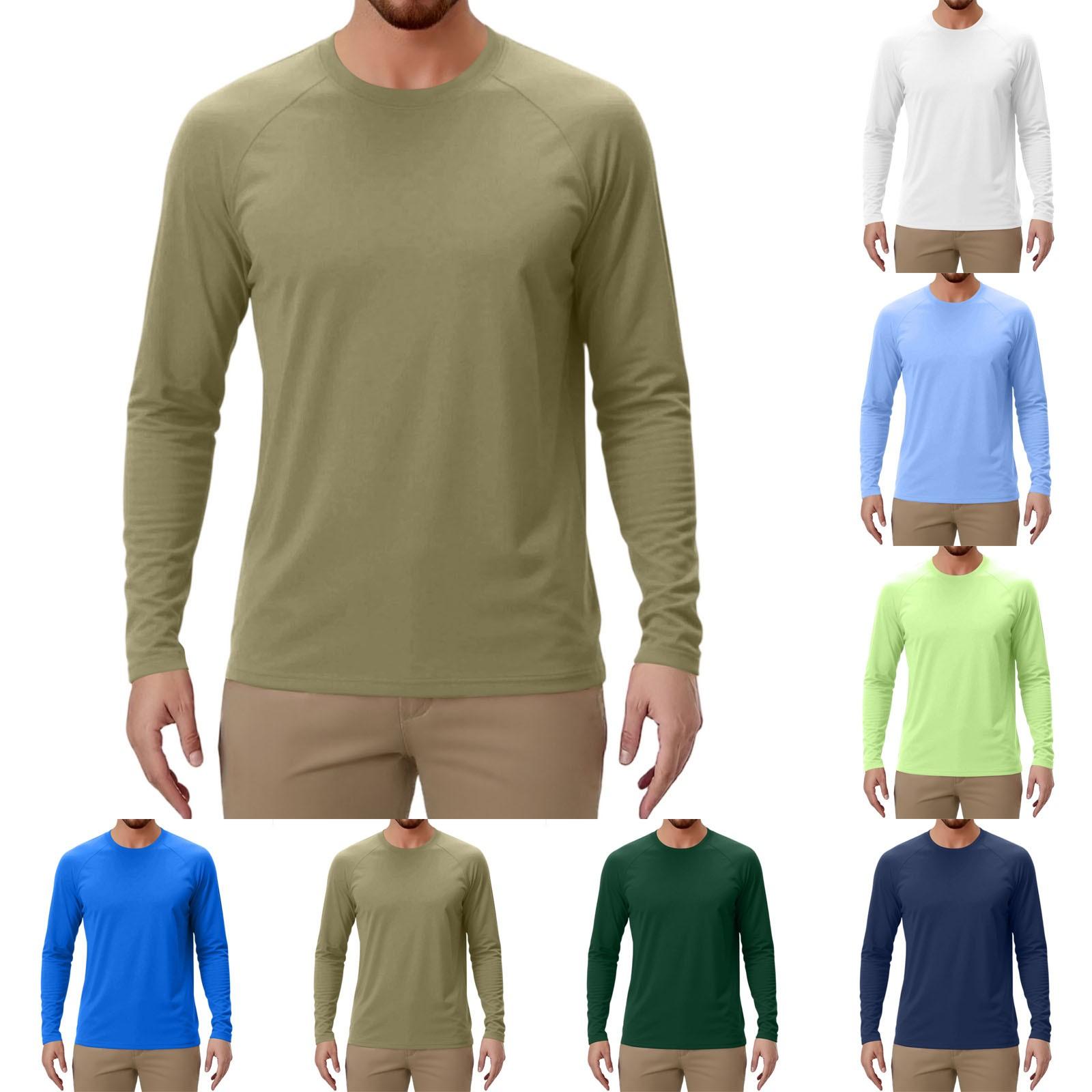 

Men s Solid Color Raglan Long Sleeve Sports Top L темно-зелений колір