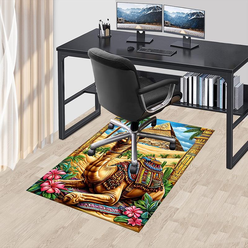 1PC camel pyramid Extra Large Non Slip Floor carpet, Office, family, bedroom Large Area Rug Indoor Rugs, Vibrant Colors