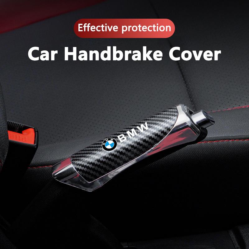 Carbon Fiber Car Leather Handbrake Cover Protective Sleeve Hand Brake Protection Car Interior For BMW 1 3 5 Series X1 X3 X7 F10 msjk68