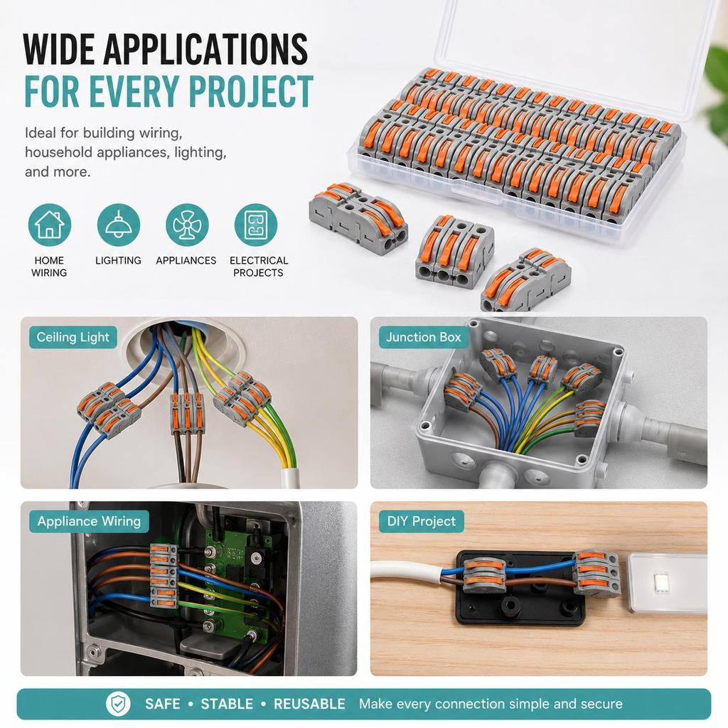Wire Compact Connector Wire Connection Junction Box Quick Connector