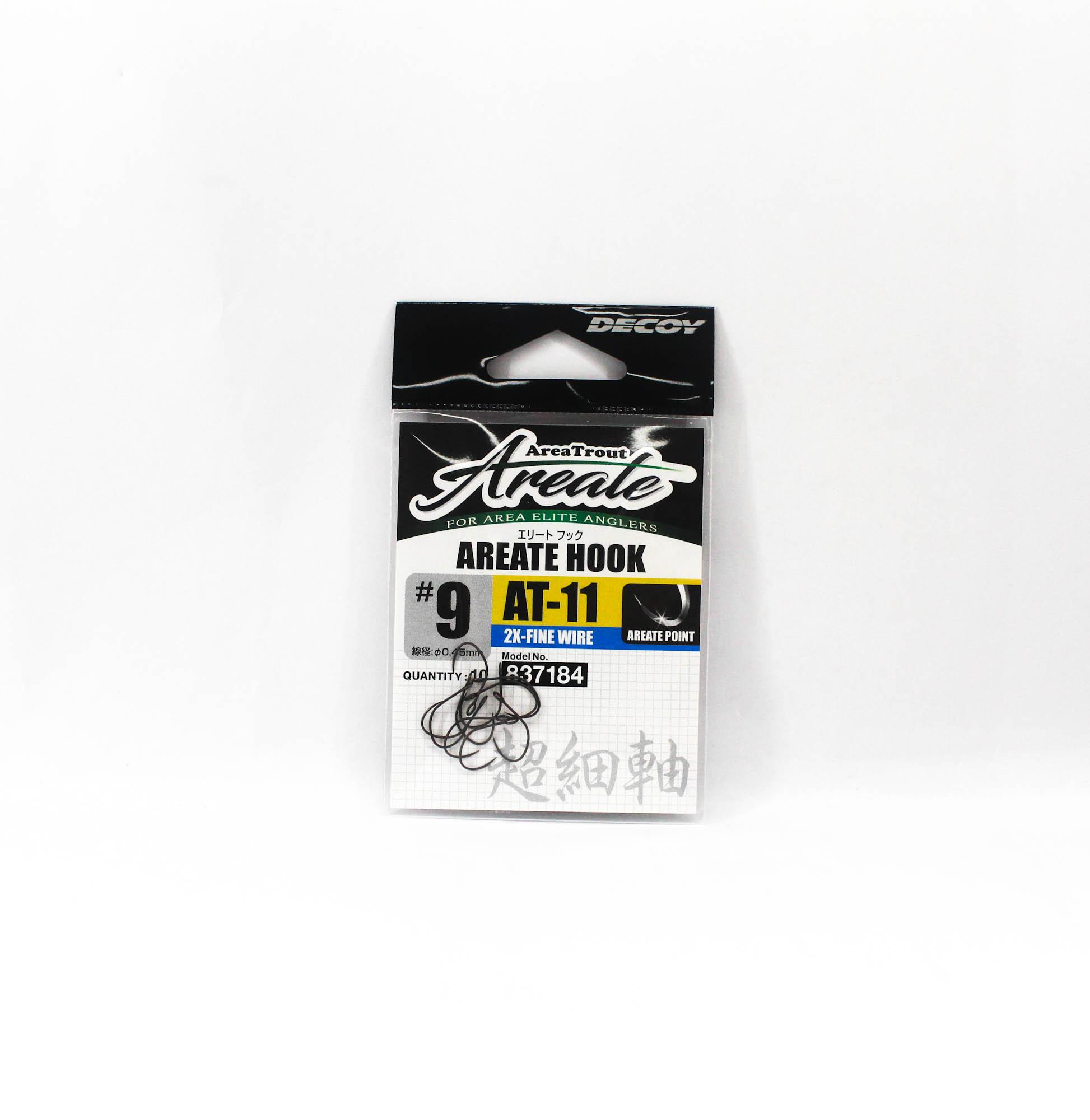 Decoy AT-11 Areate Hook 2X Fine Wire Size 9 (7184)