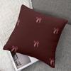 Burgundy Bow square Jacquard Pillow Cover for Sofa Office Waist Cushion Cover Home Decorative Pillowcase