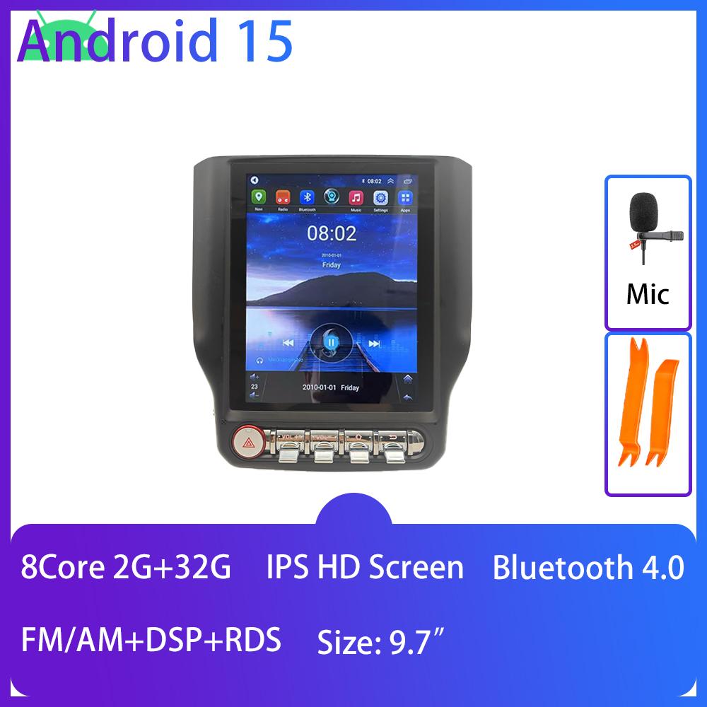 

For Dodge Ram 1500 2500 3500 2019-2021 9.7 Car Radio Multimedia Video Player BT GPS Navigation 4G Mirrorlink Wireless Carplay (as the picture,Eight Core)