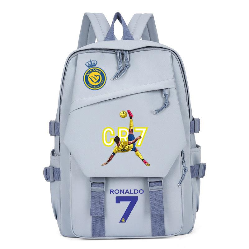 Football Star Ronaldo Surrounding Cr7 Printing Student Schoolbag Trend Backpack To Reduce The Burden And Large Capacity