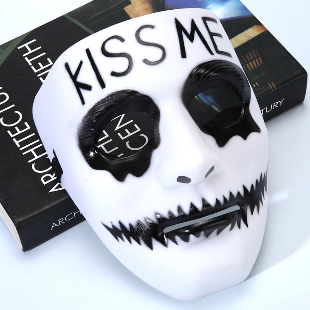 Full Face Hip Hop Mask Hand-painted Masquerade Mask Cyberpunk Street Dance Mask  Kids Adult