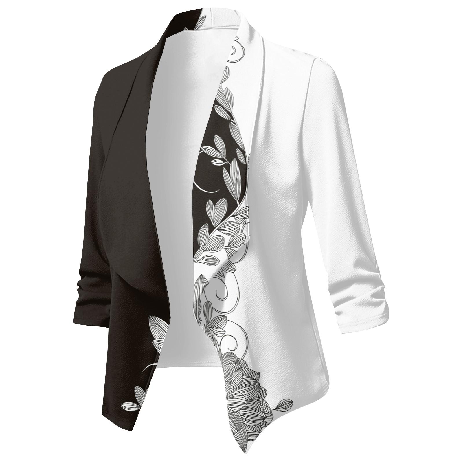 

Осенний женский модный повседневный костюм с длинным рукавом, тонкий удобный кардиган, пальто M белый