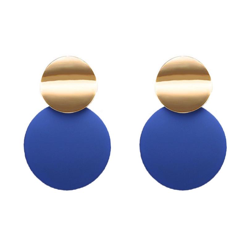 2023 Asymmetrical Round Metal Earrings - European & American Fashion Brand for Women