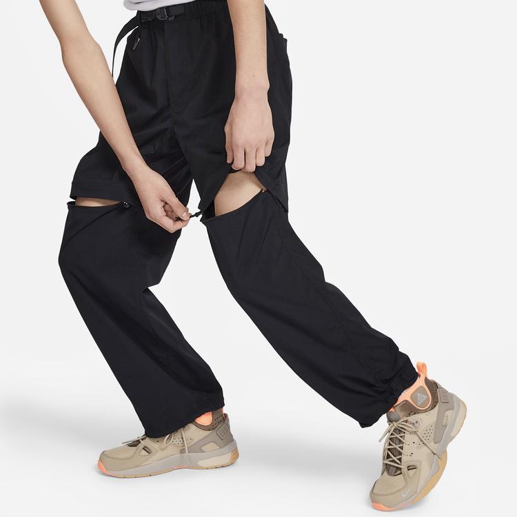 Nike ACG Jednobarevné logo Odnímatelné 2v1 Sportovní kalhoty Pánské Spodní díly Černá DX6647-010
